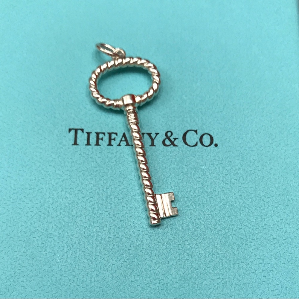 Tiffany & Co. Silver Twist Oval Key